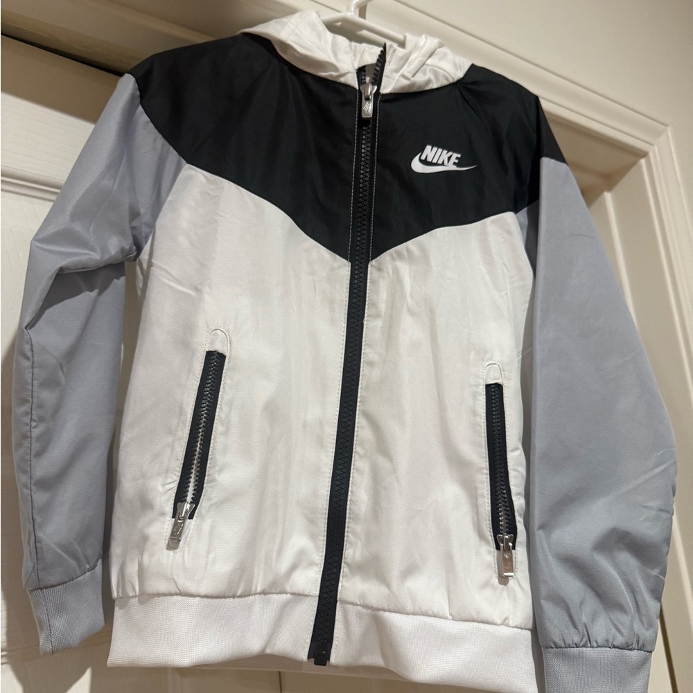 Nike Kids' Black, White, and Gray Puffer Jacket
